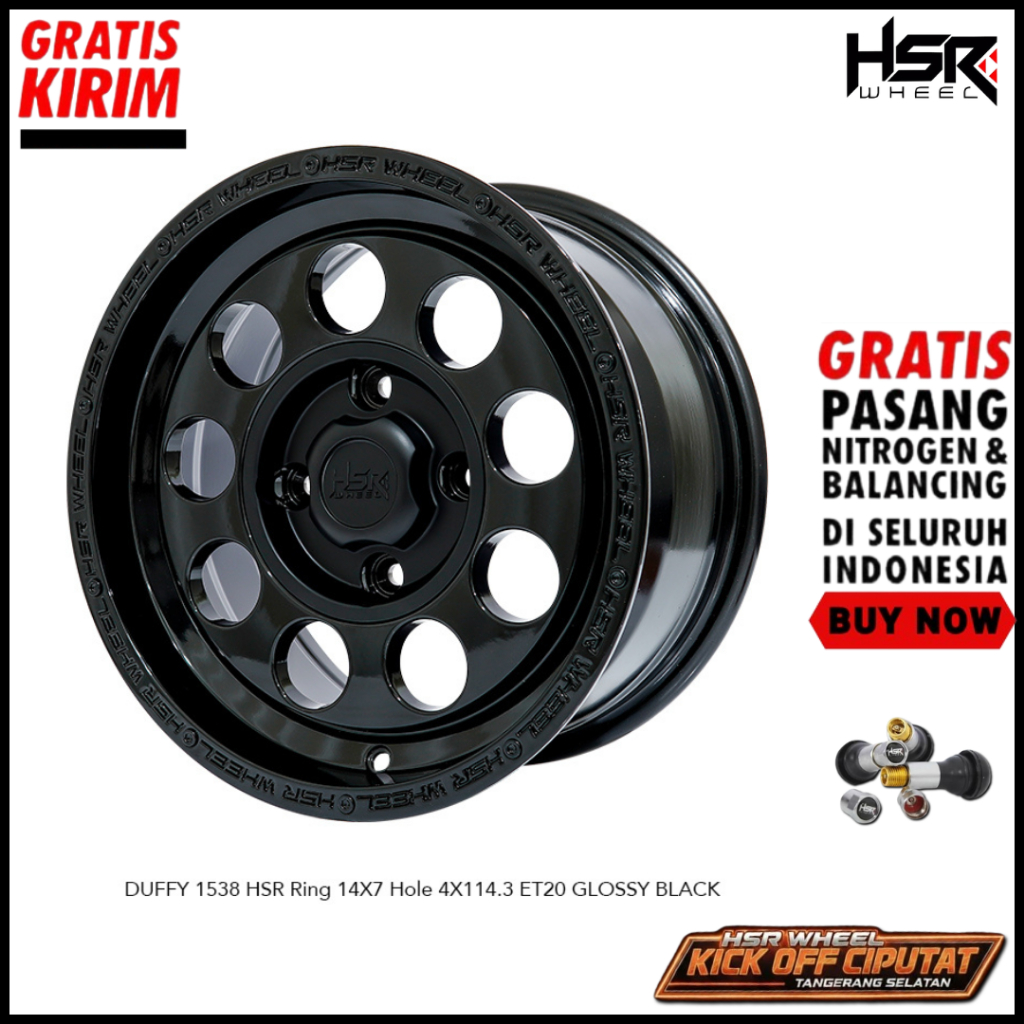 Velg Kaleng Kusus Muatan Mobil Chery Pick UP Kijang Dll HSR DUFFY 1538 Ring 14