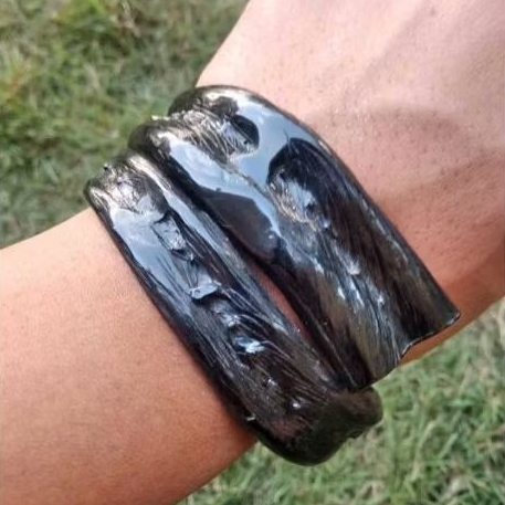 Gelang Akar Bahar Merah Bodi Hitam Size Jumbo Asli