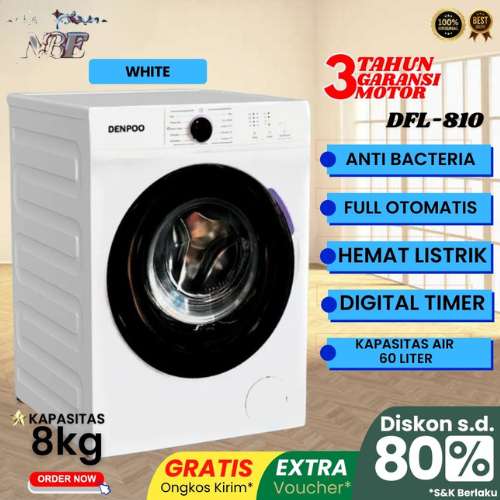 Denpoo Msesin Cuci Front Loading DFL 810 - DFL 1085