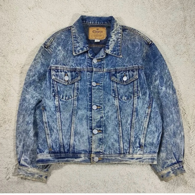 EDWIN VITAGE TRUCKER JACKET WHASED BLUE
