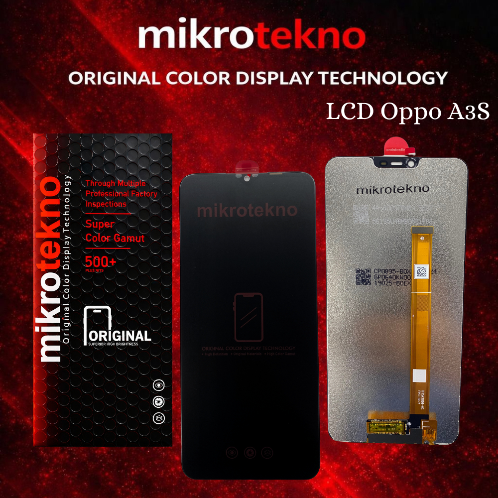 LCD OPPO A3s Fullset Touchscreen Layar HP OPPO A3s mikrotekno