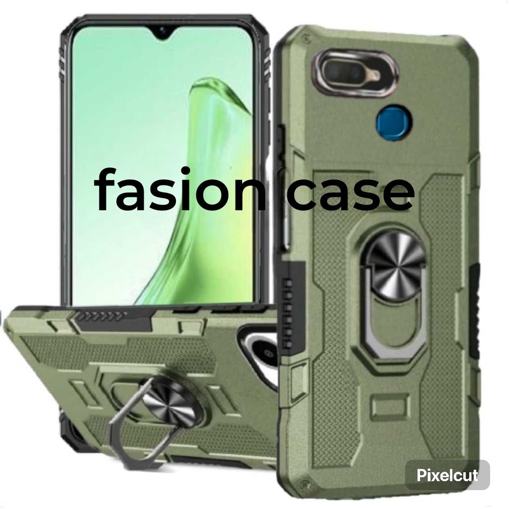 Casing Untuk OPPO A5S OPPO A7 OPPO A11K OPPO F9 Hard Case Armor Robot Case Kickstand Hybrid Hit Eye 
