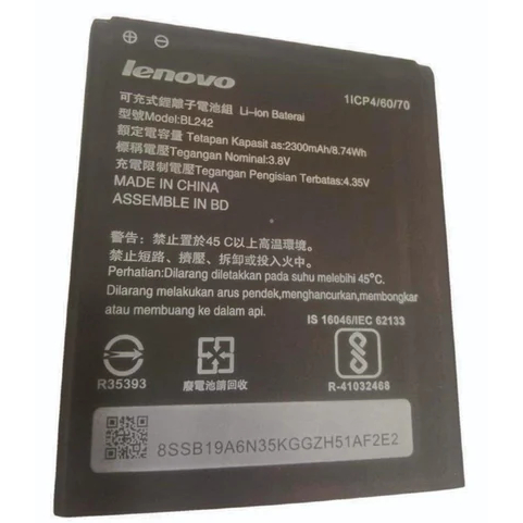 Baterai Lenovo Bl 242 / A6000/A6000 Plus Baterai Original
