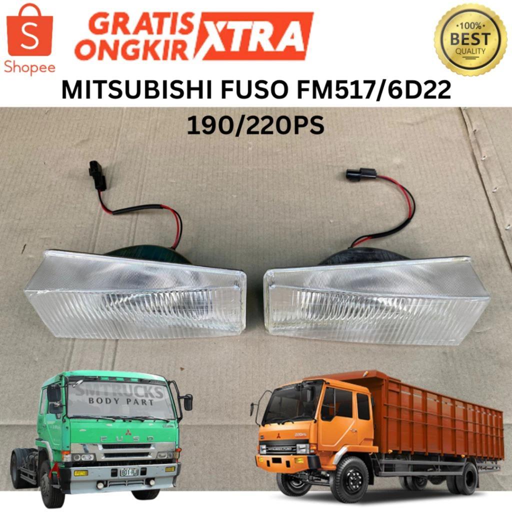 (MADE IN JAPAN) LAMPU PALANG BUMPER BEMPER FOG LAMP FUSO PS 190 220PS 6D22 6D40 8DC CLEAR PUTIH
