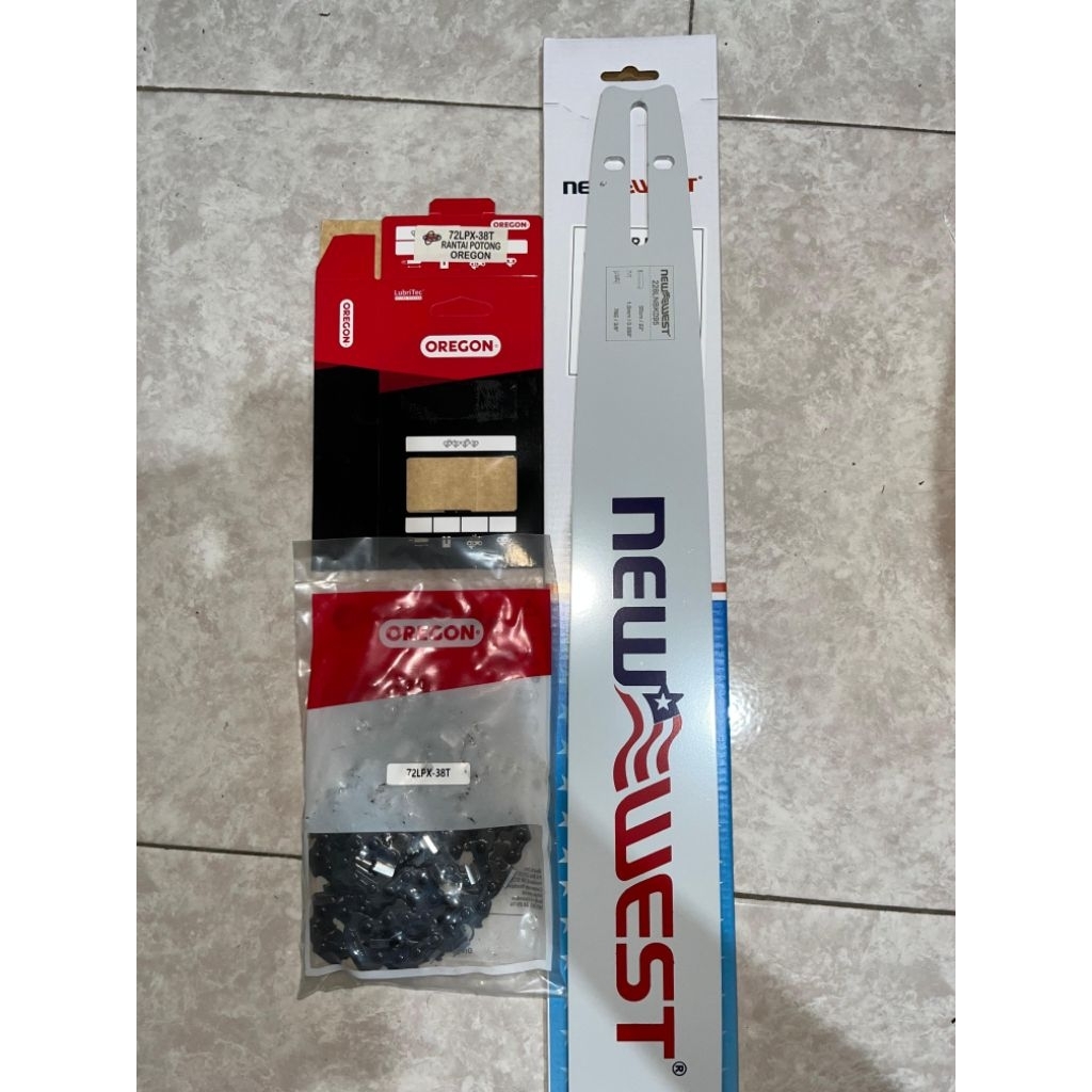 Paket Hemat Murahhh Bar Senso 22 Inch NewWest Dan Rantai 22 Oregon Asli