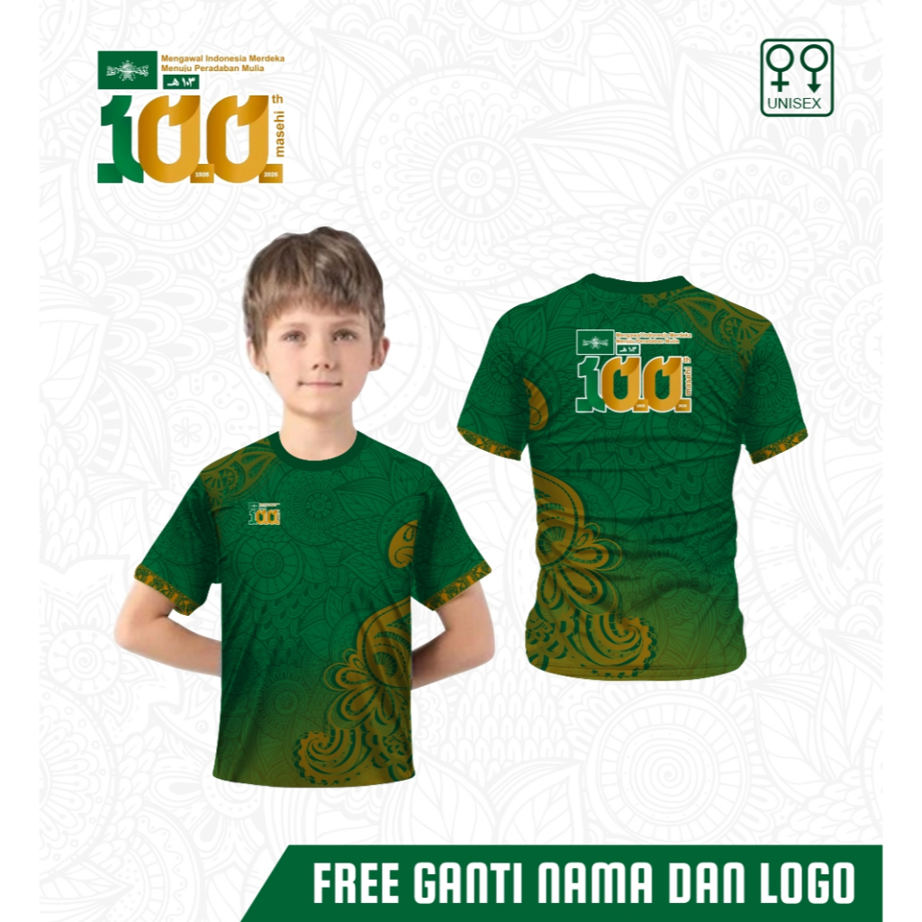Atasan anak baju NU  Nahdlatul Ulama ke 100 kaos free custom