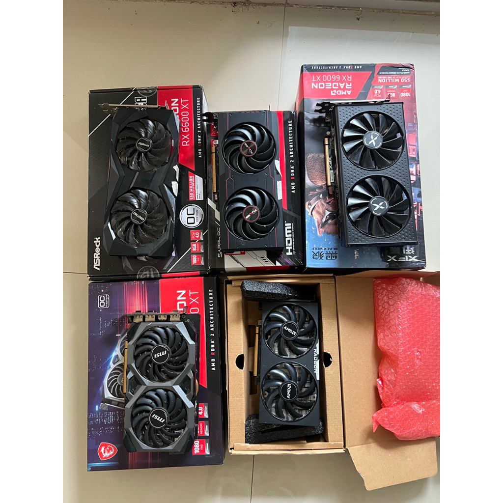 VGA Second RX 6600 XT 8GB Bundle 5PCS | GPU Bekas Normal