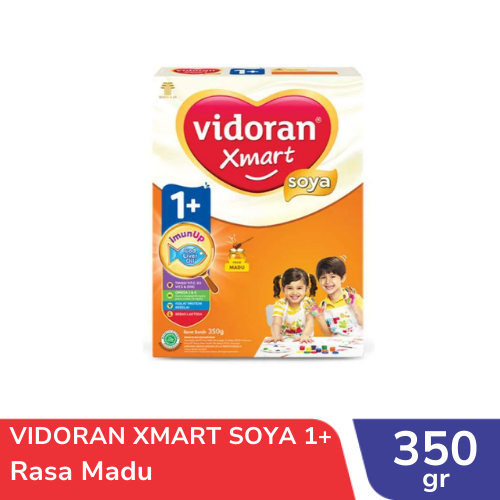 VIDORAN XMART 1+ SOYA ( USIA 1-3 TAHUN ) RASA MADU 350GR