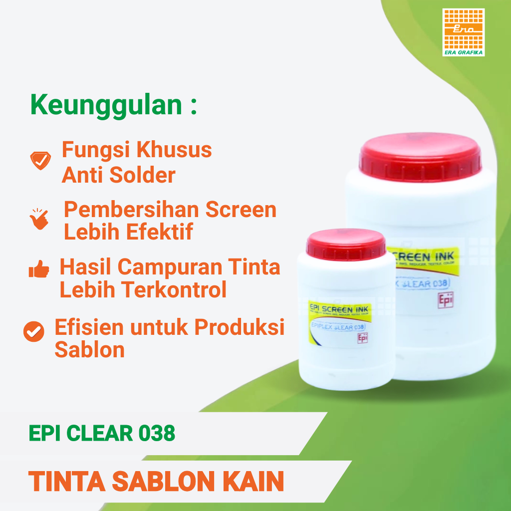 TINTA SABLON KAIN | TINTA SABLON KAOS | EPI CLEAR 038
