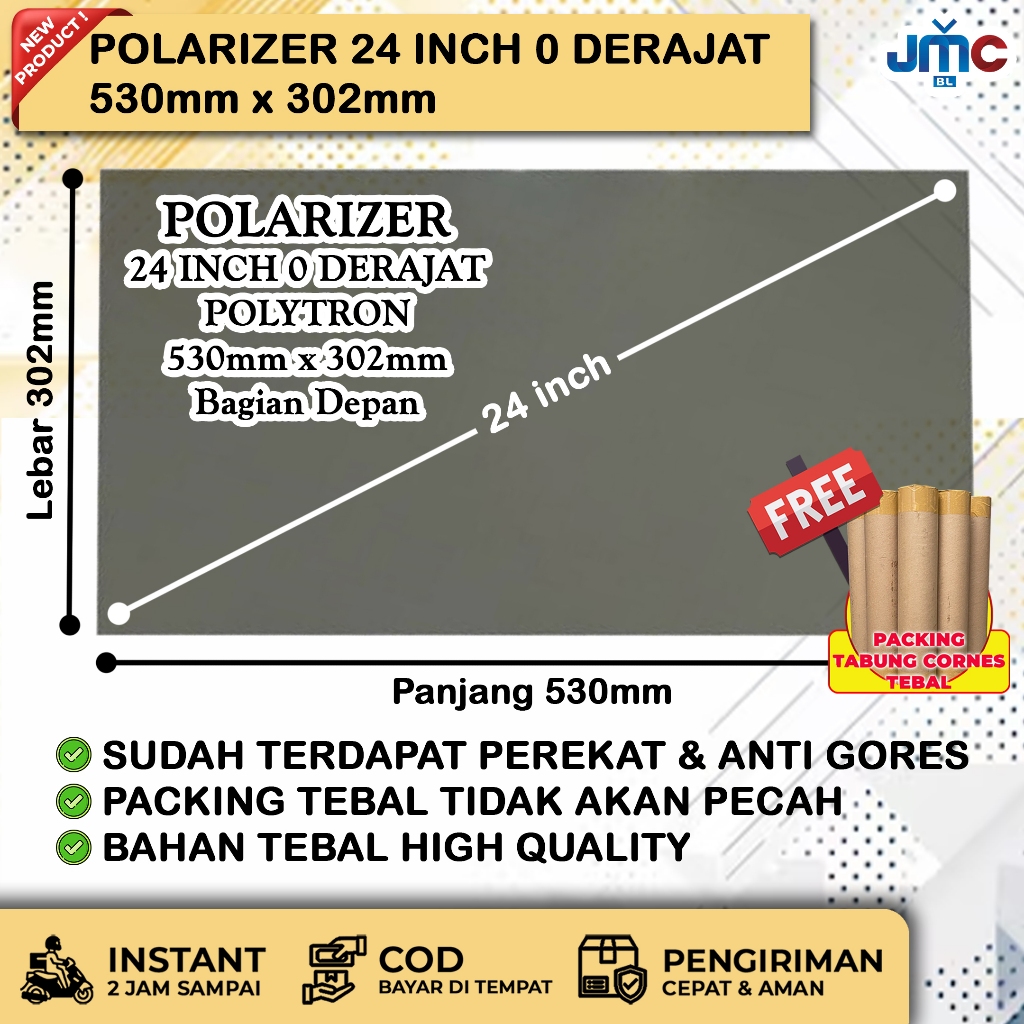 POLARIS POLARIZER 24 Inch Polytron 0 Derajat 530x302mm