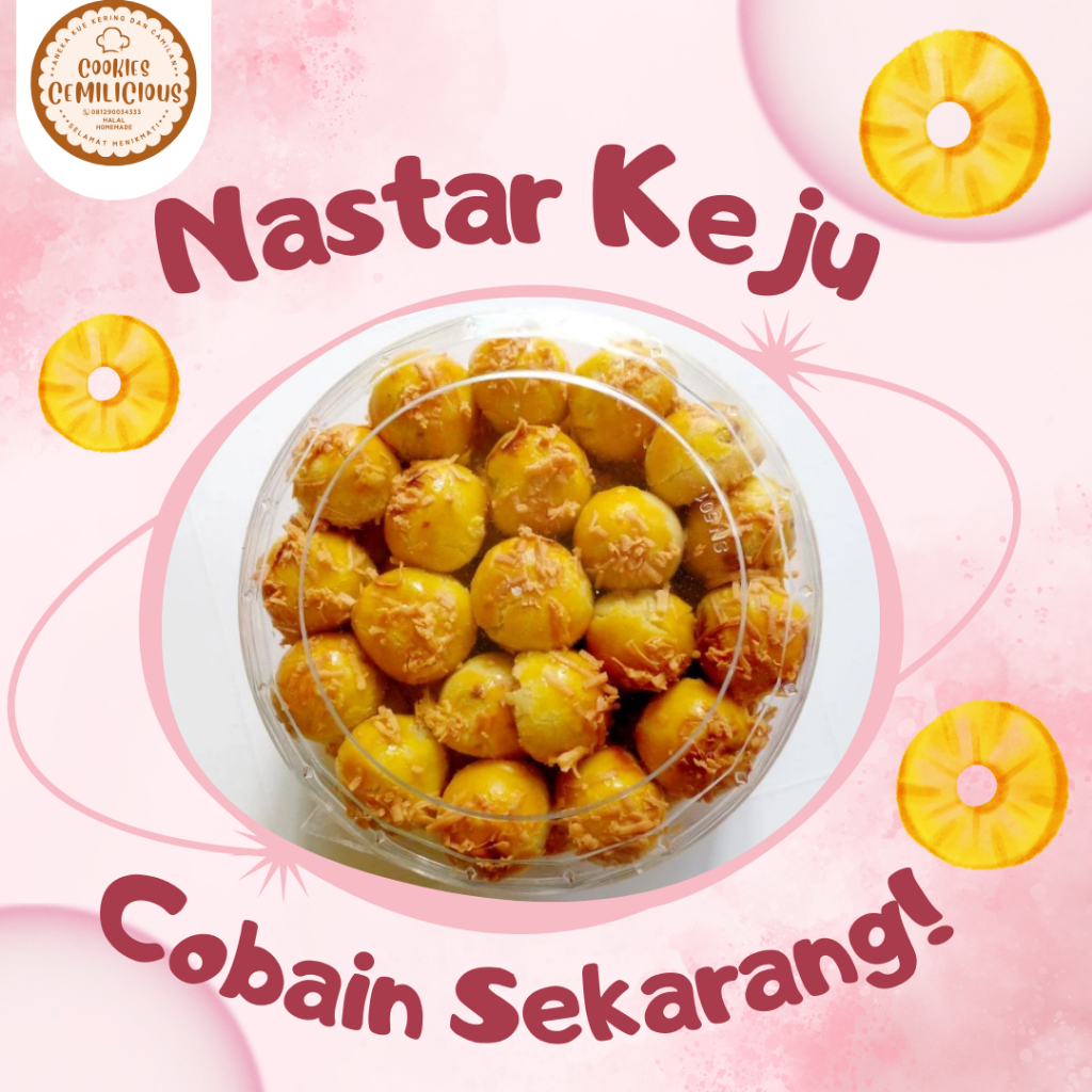 Kue Kering Nastar Keju Nanas Enak Murah Premium Toples 500 Gram