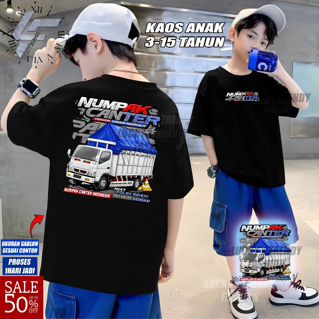 KAOS ANAK - KAOS TRUK NUMPAK CANTER TRUK CANTER MANIA BAJU TRUK ANAK BAJU DISTRO