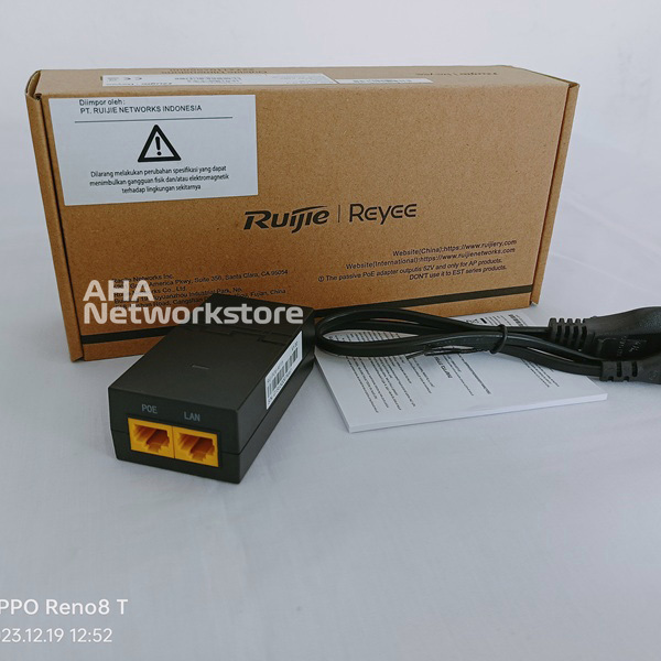 Ruijie POE AF15 Ruijie RG-POE-AF15 52V, 15.6W Adaptor POE Ruijie AF15 Ruijie Adaptor POE AF15 Ruijie