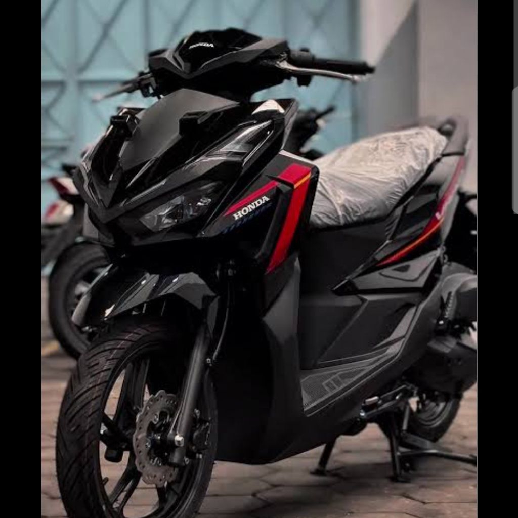 Striping motor Honda New Vario 125 CBS 2025 2026 Hitam merah Sticker Lis Decal Standar Original Hond
