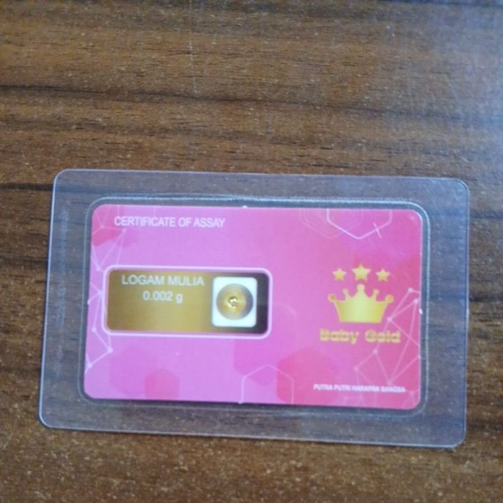 Baby gold logam mulia 0.002g