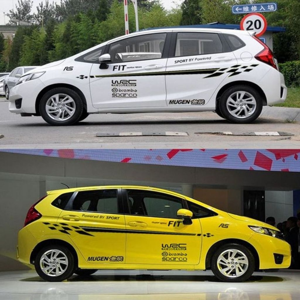 Sticker mobil Honda jazz brio Ayla Agya dll stiker list mobil Honda jazz Mugen RS keren tahan lama