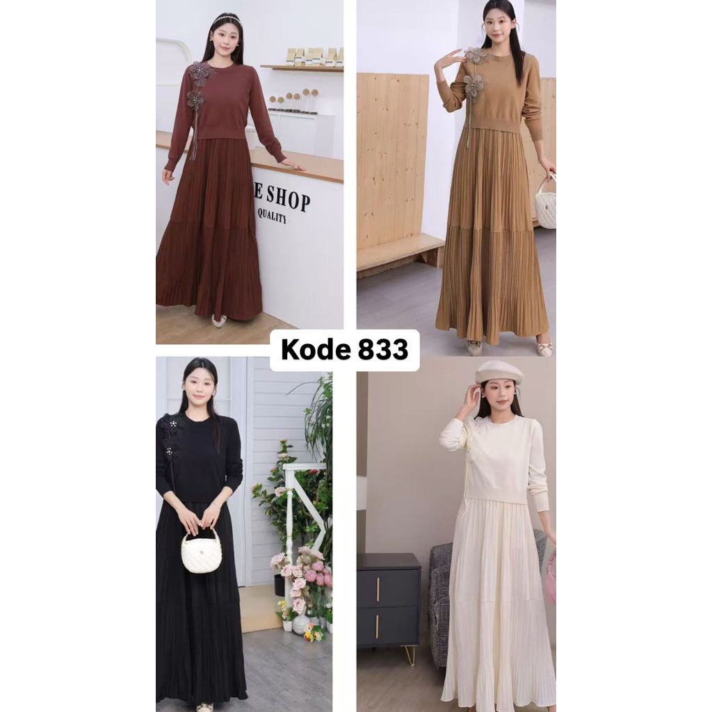 Gamis rajut premium / gamis terbaru premium /Gamis bunga rajut bkk / Gamis bunga rajut bkk