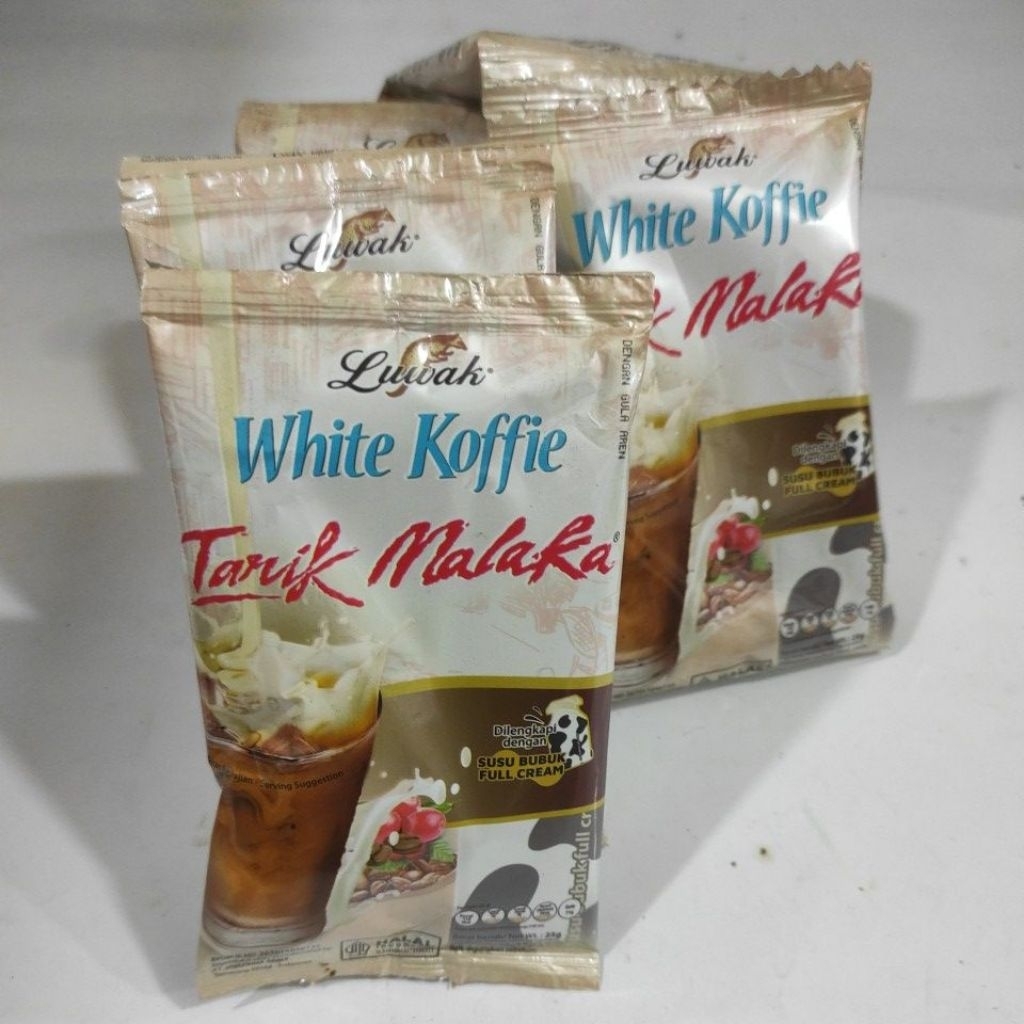 Luwak White Koffie Tarik Malaka 25gr - Kopi Tarik Susu Malaka (1 renceng isi 10 bks)