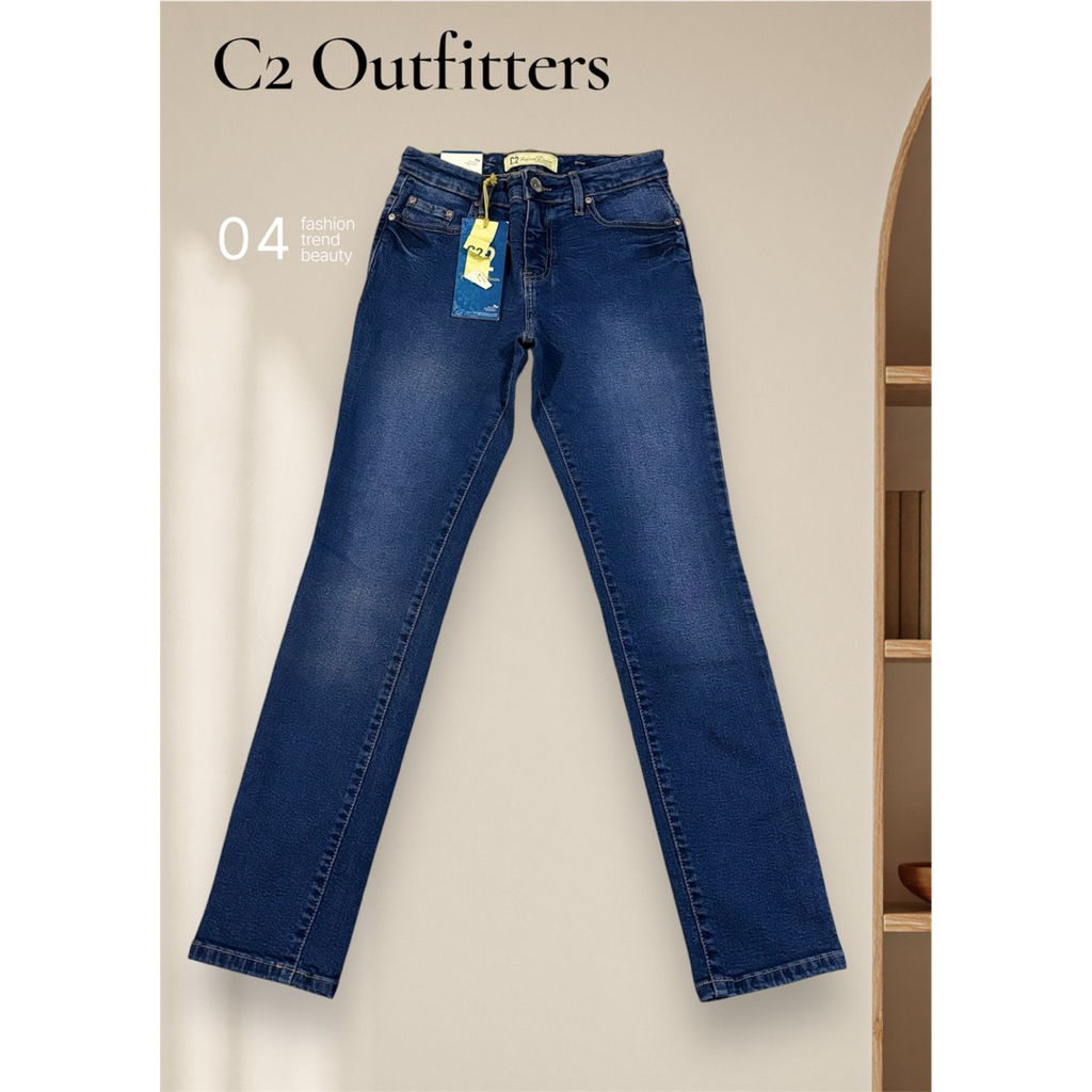 C2 OUTFITTERS  NATSHA Blue Jeans Skinny ORI