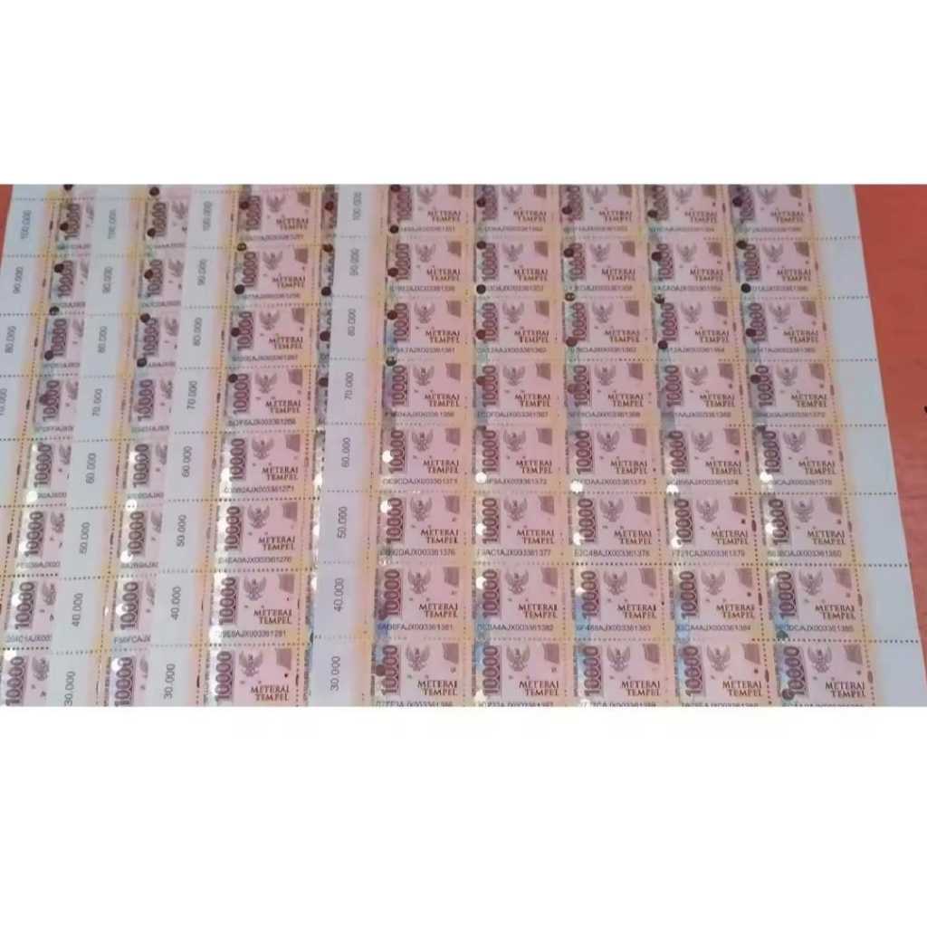 Langsung Kirim Bisa Cod perangko materai 10000 10rb tempel ori Pos