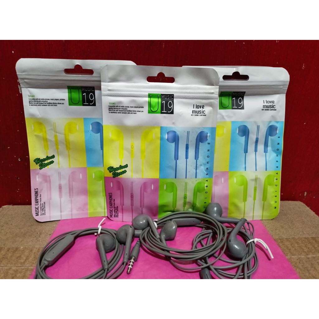 Headset handsfree music Macaron U19