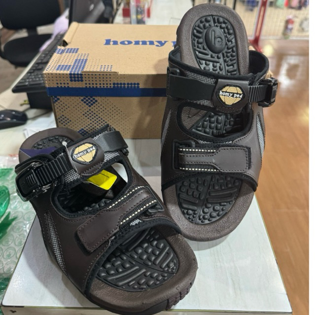 Sandal Homyped MA 2032 Kopi Sandal Pria Kulit Asli