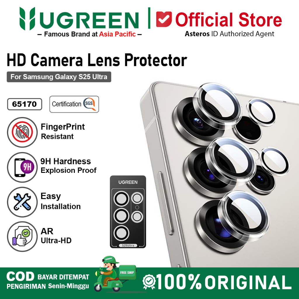 UGREEN Premium Tempered Glass Screen Protector Lens Camera Ultra HD For Samsung S25 Ultra