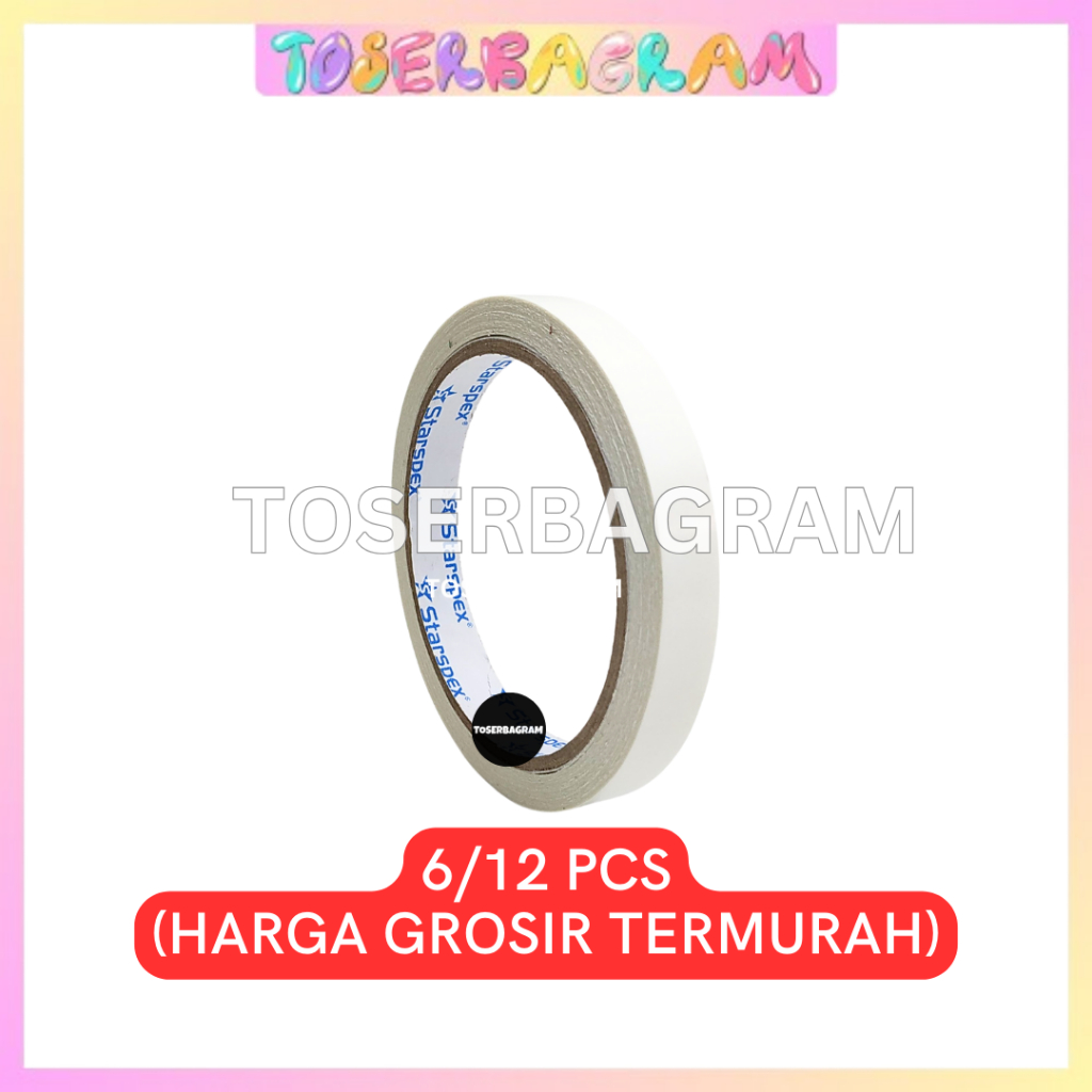 GROSIR Lakban Double Tape 12mm / Double Tape 12mm