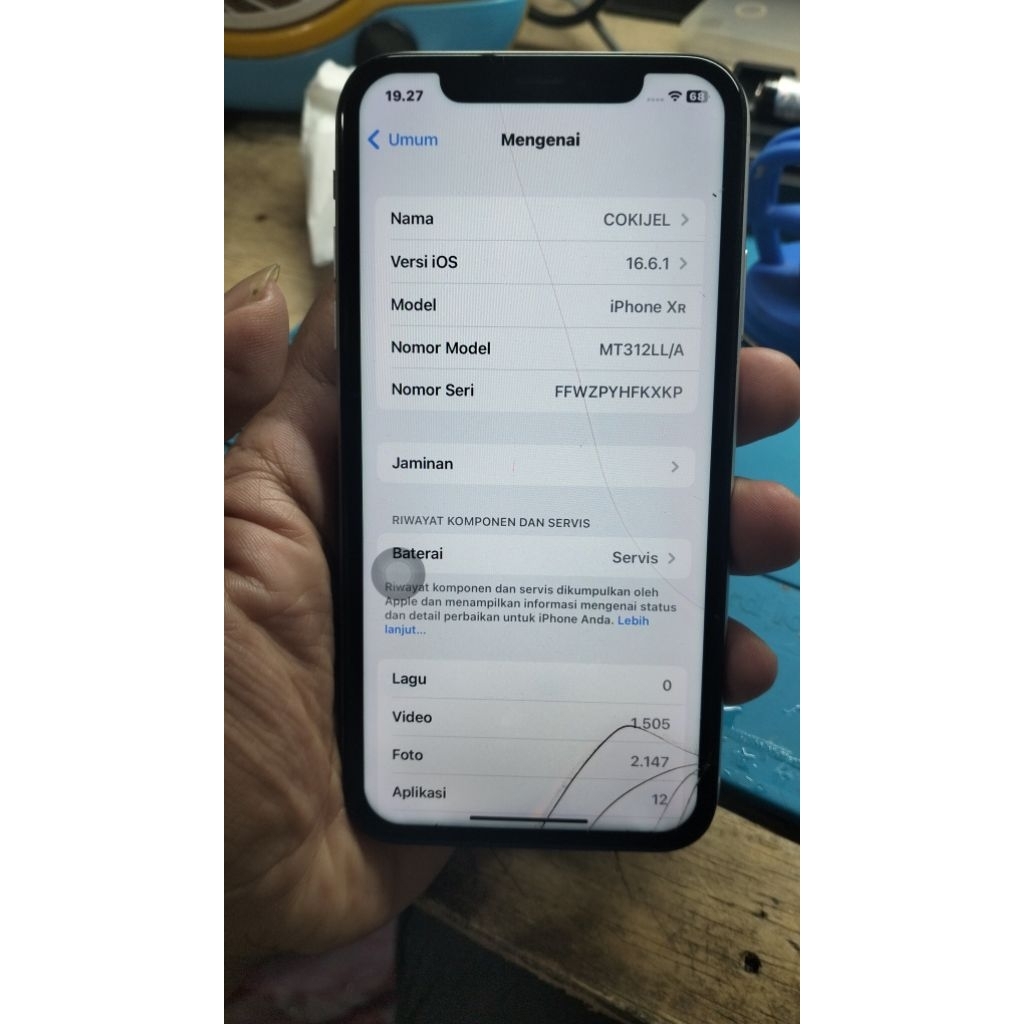 lcd ORI copotan IP xr