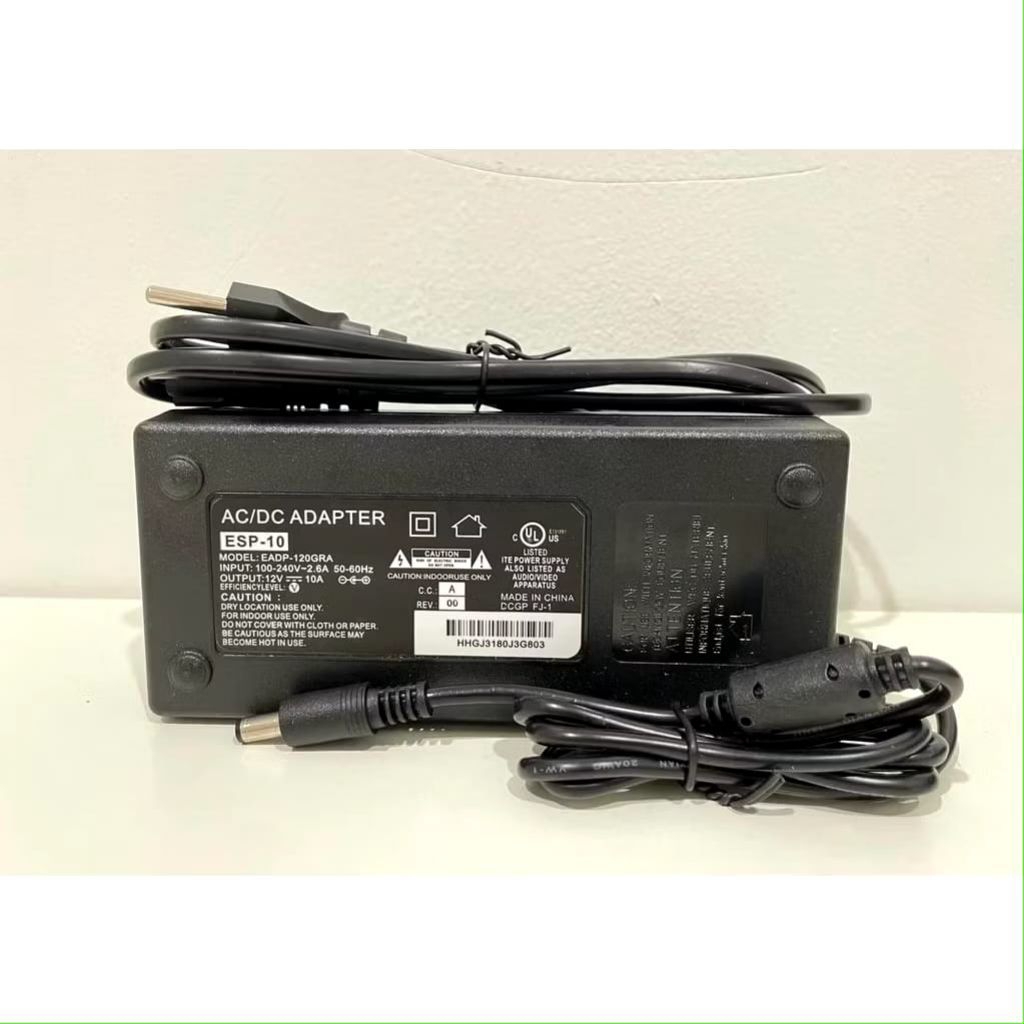 Adaptor 12V 10A + kabel power Adaptor DC 12 Volt 10 Ampere