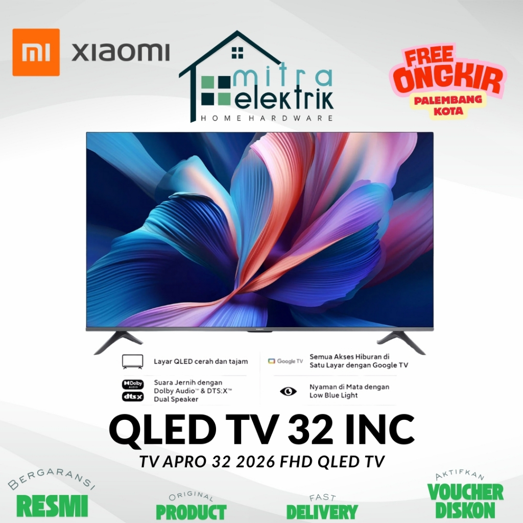 LED TV XIAOMI A PRO 32" 2026 Series QLED FHD Google TV Slim Design 32 Inc