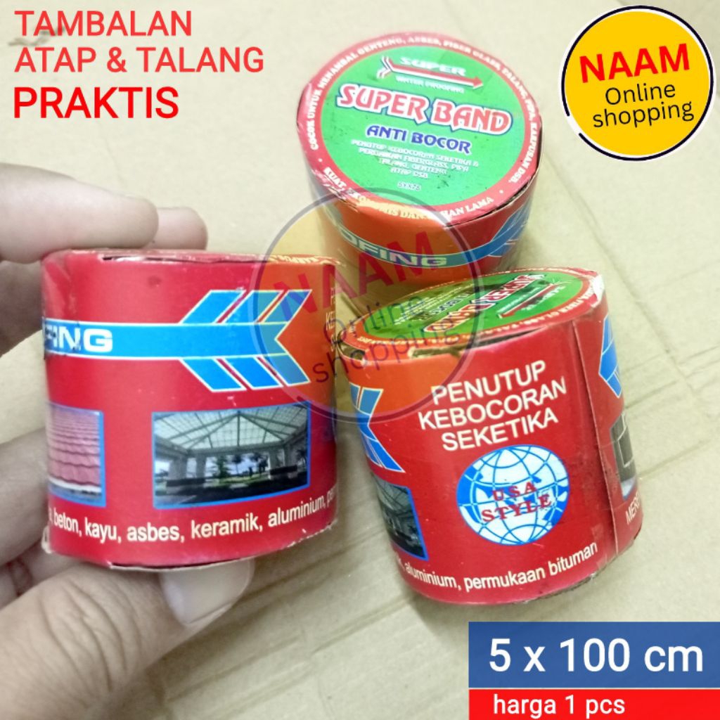 (5x100) TAMBAL TALANG & ATAP METERAN - TAMBALAN ATAP GENTENG, ATAP DAK, ATAP BESI SENG / GALVALUM / 