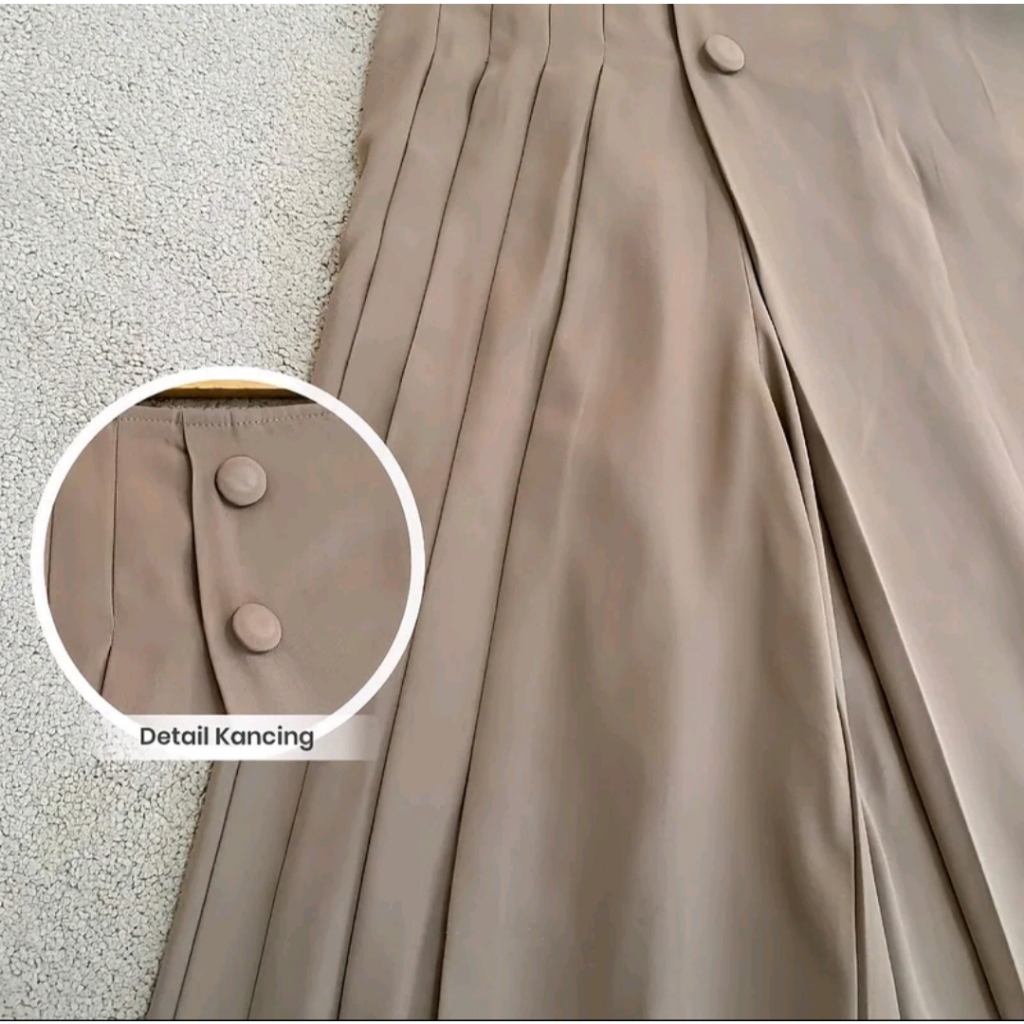New Celana Kulot Rok Wanita High Waist Casual Formal Bahan Furano Nyaman Dipakai