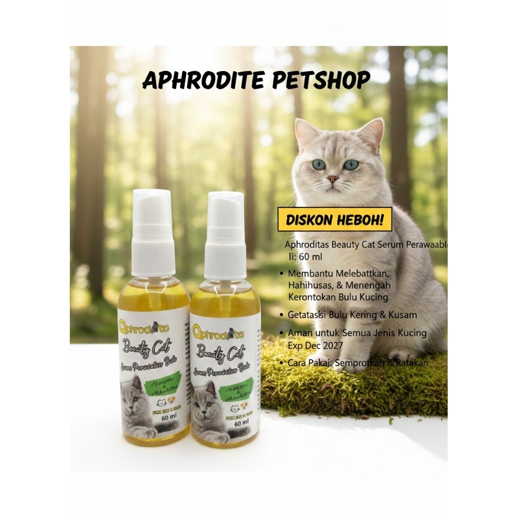 Aphrodite serum bulu vitamin bulu kucing 60ml spray