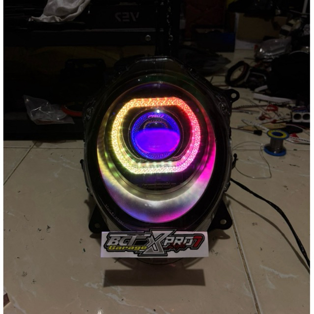 lampu depan scoopy biled full rgb