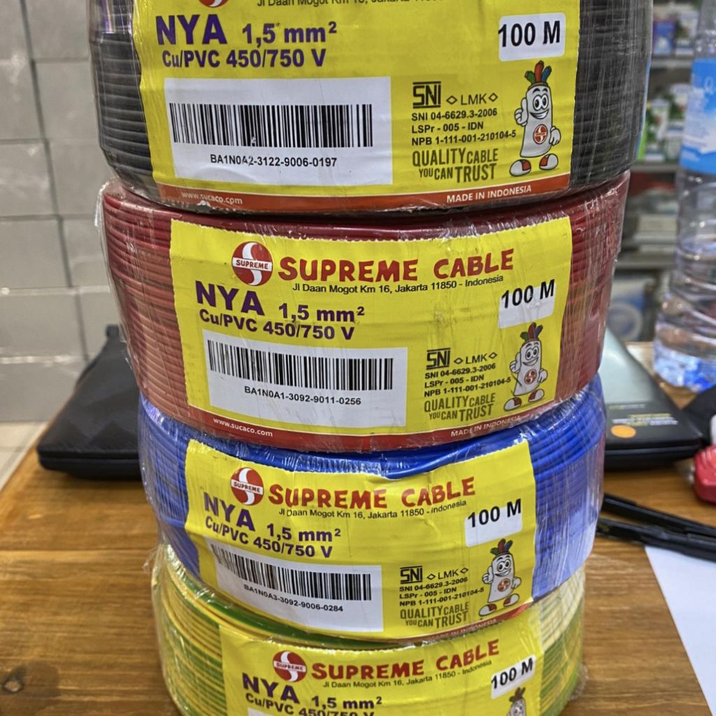 Kabel NYA 1.5mm Supreme kabel tunggal RE kawat NYA 1x1.5mm supreme