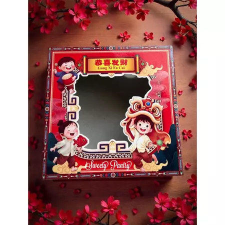 10 Pcs ll Box Imlek Box Packaging Hampers Imlek KotakKue Cookies Chinese New Year Imlek Packaging Uk