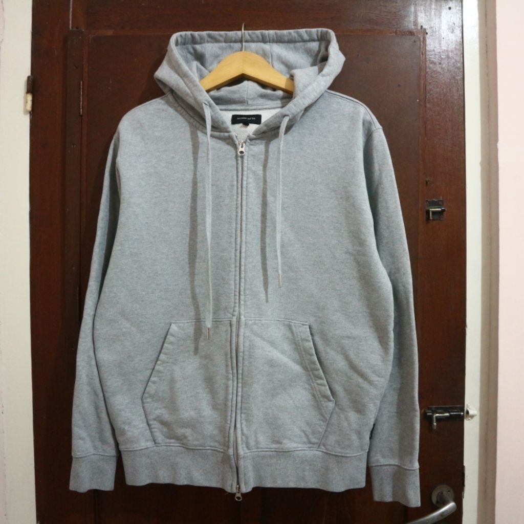 Melange Master Double Zip Up Hoodie Gray