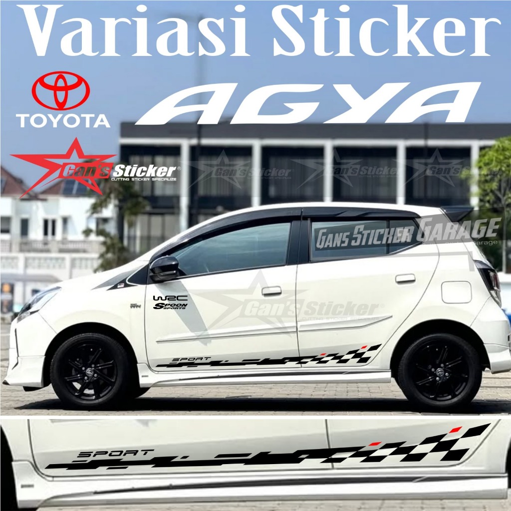 Variasi Sticker Pintu Mobil Toyota Agya Aksesoris Sticker Mobil All New Toyota Agya