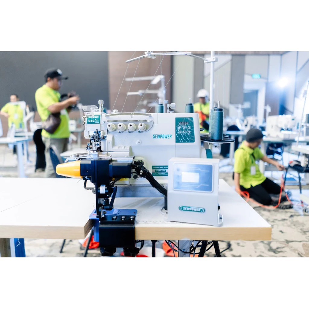 MESIN OBRAS KEPALA KECIL SEWPOWER PASANG RIB OTOMATIS SP-910S-4-M9 BENANG 4