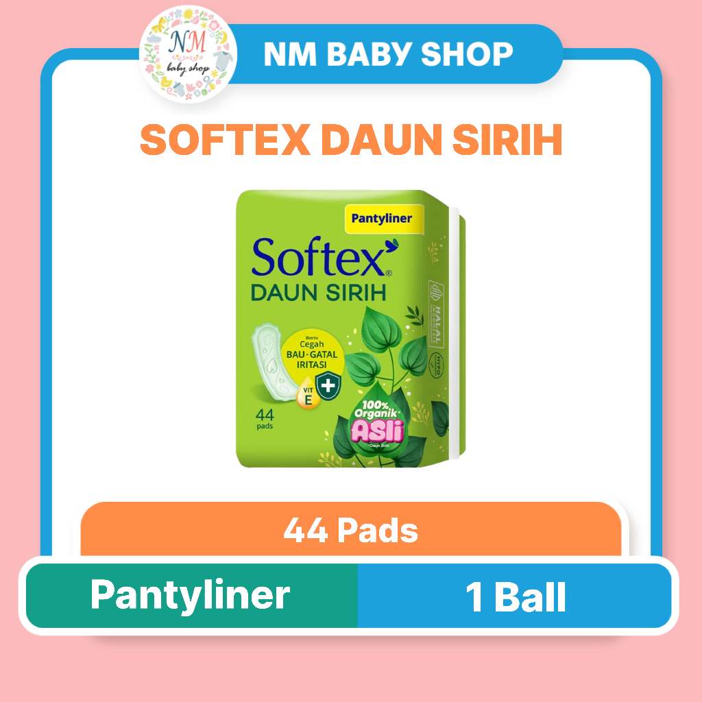 KOTEX SOFTEX PANTYLINER DAUN SIRIH SOFTEX 44 PADS KOTEX 32 LINERS PPKS NM