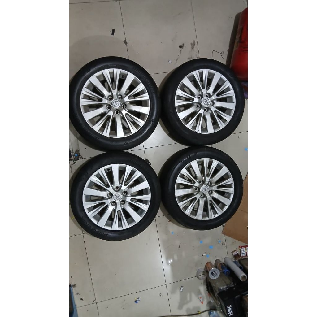 Velg seken mobil oem copotan alphard ring 18 lebar 7 baut 5x114.3 velg only