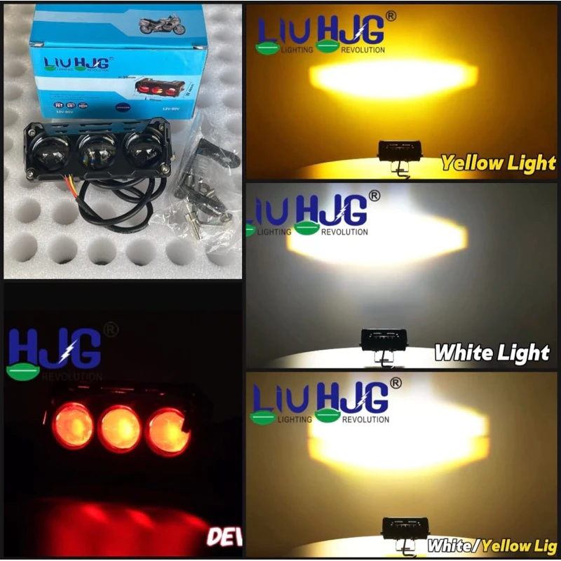 SQL 3 MATA MINI DEVIL MERAH DC 9-80V HJG FULL ALUMINIUM PREMIUM LAMPU TEMBAK LASER SQL 3MATA MINI ME