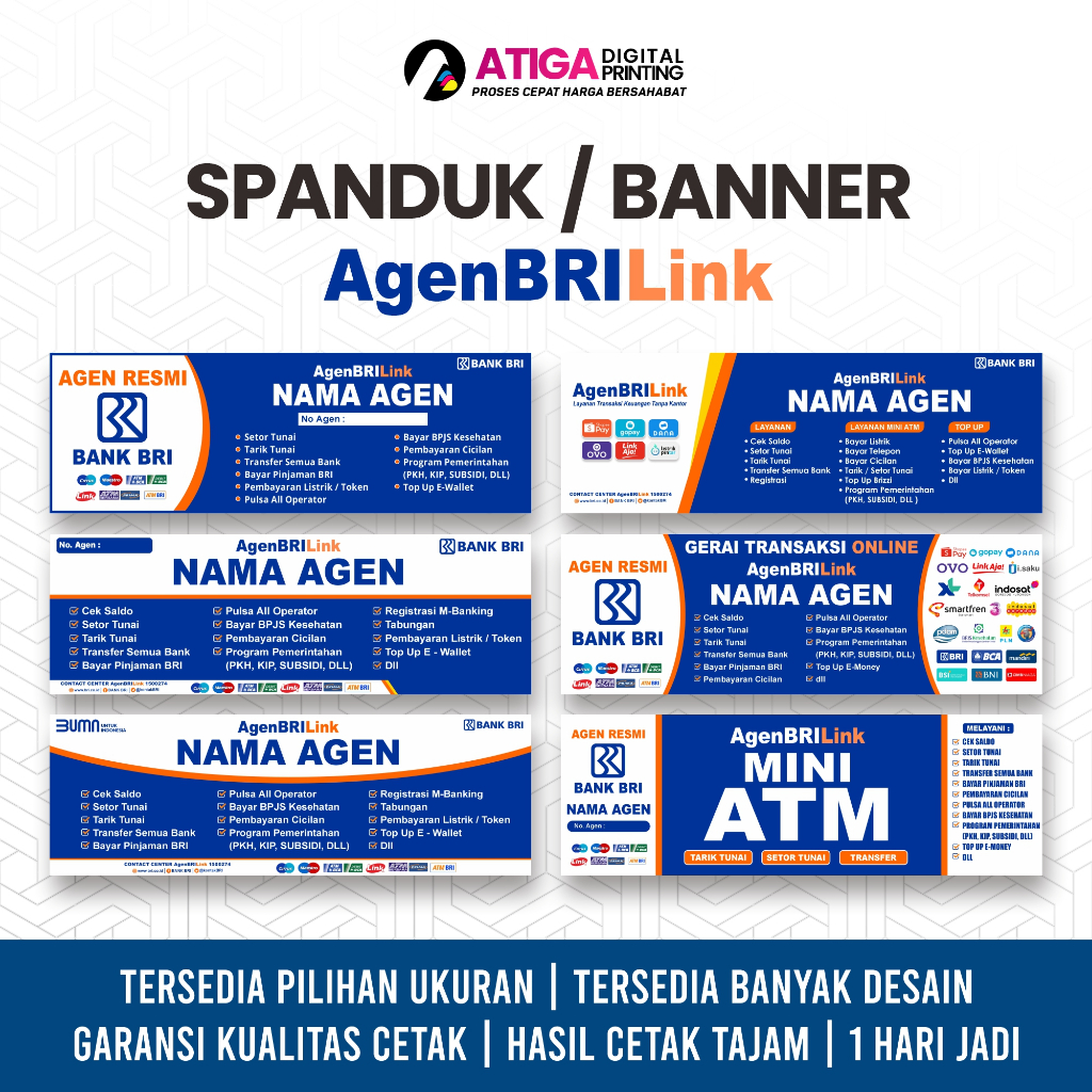 Spanduk Banner Agen Brilink | Spanduk Toko Brilik | Spanduk Konter Pulsa | Banner Agen Brilink