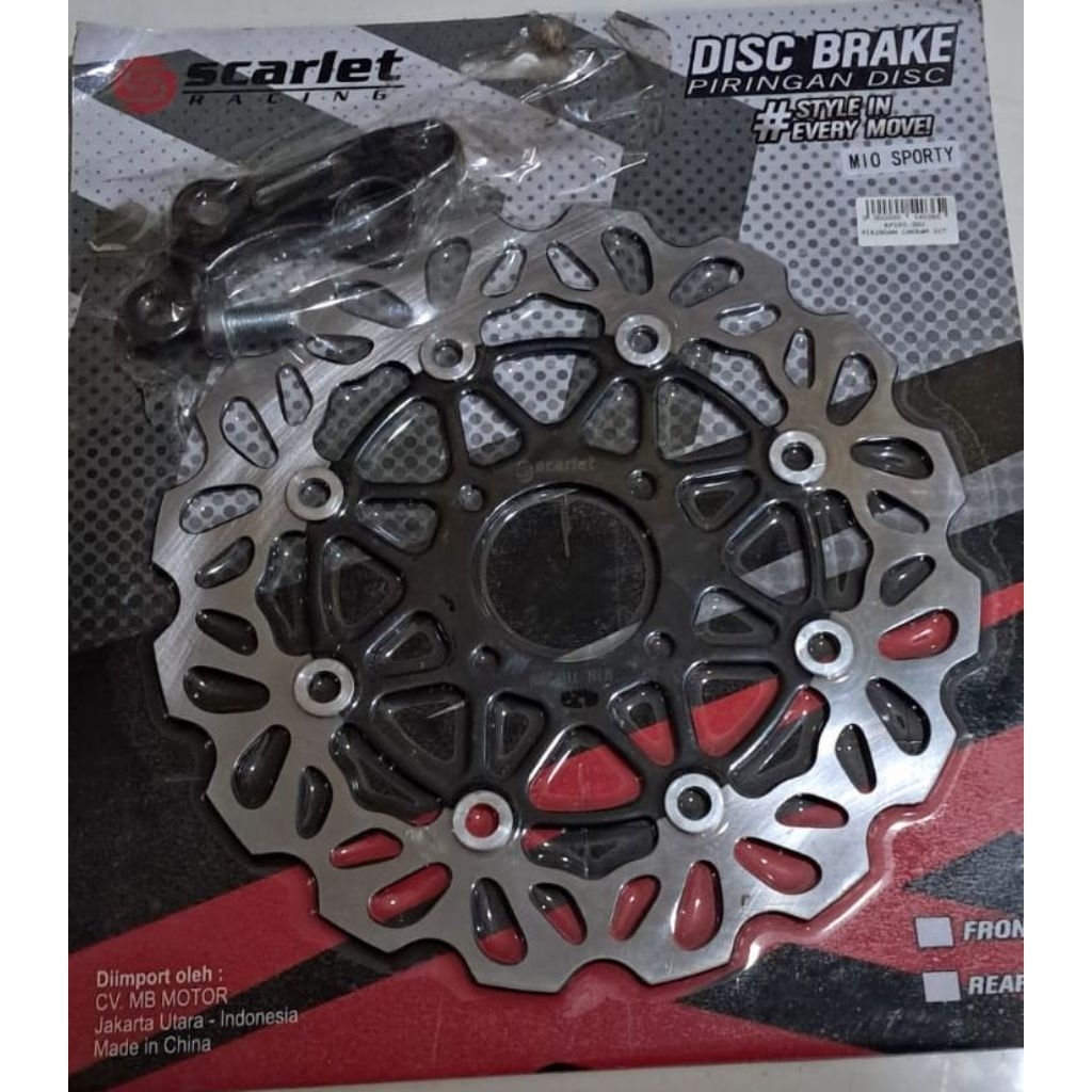 piringan cakram depan scarlet 260mm+breket Mio sporty