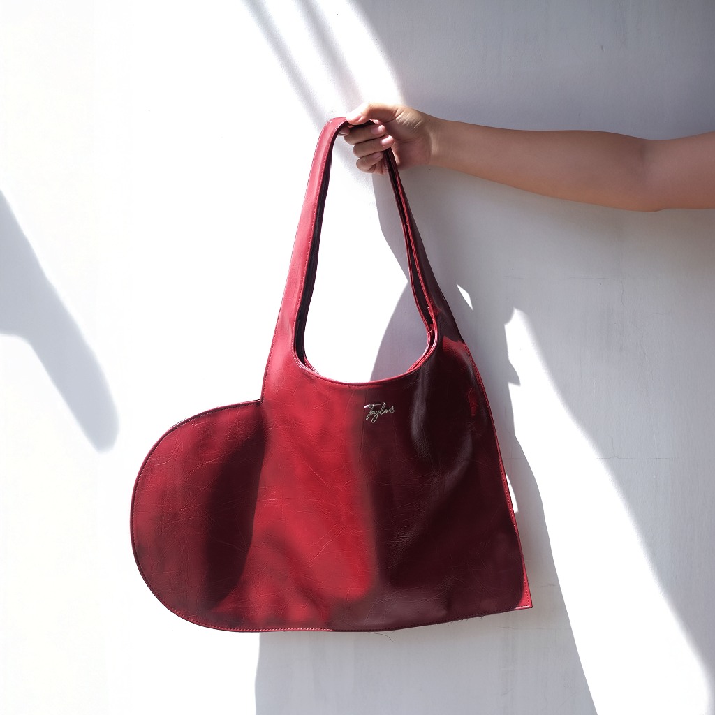 TFG Tote Bag Amore Tas Leather Tote Bag Velentine Tas Love - Red