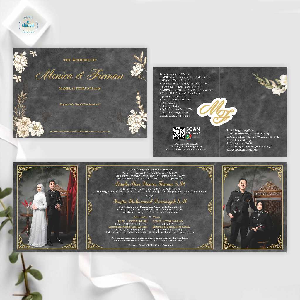 UNDANGAN PERNIKAHAN BEBAS CUSTOM DESAIN HARDCOVER TRIPLE , FREE FOTO. UNDANGAN PERNIKAHAN HARDCOVER