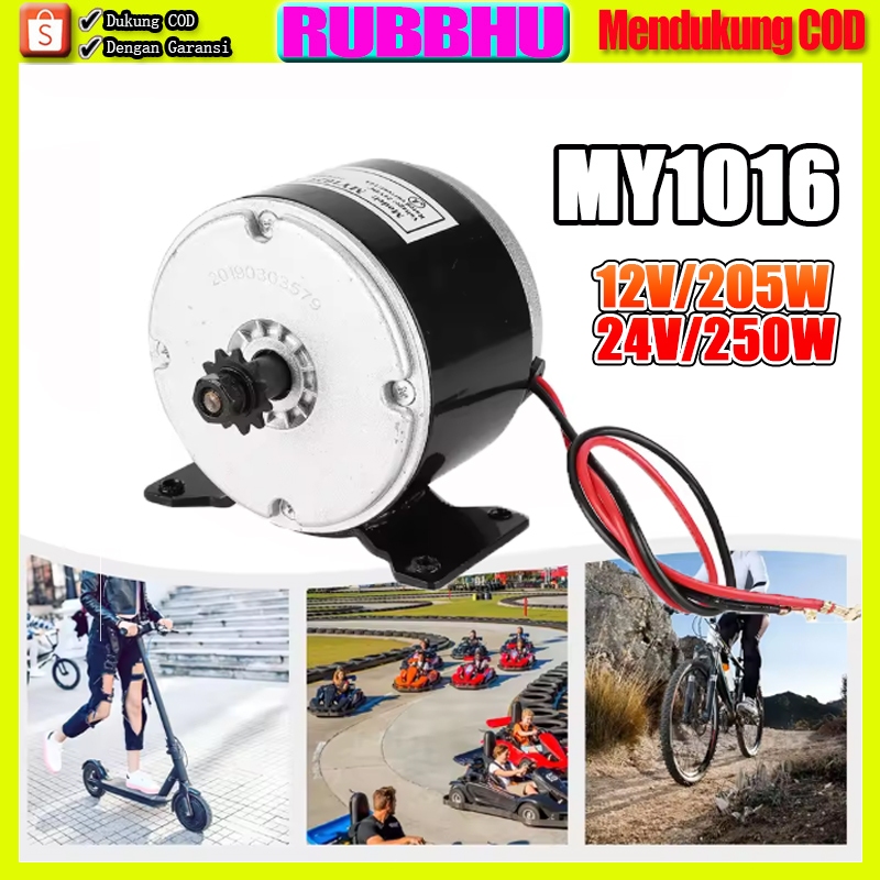 Dinamo Motor For Electric Bike MY1016 24V 250W DC High-Speed Brush Motor Electric Bicycle Conversion