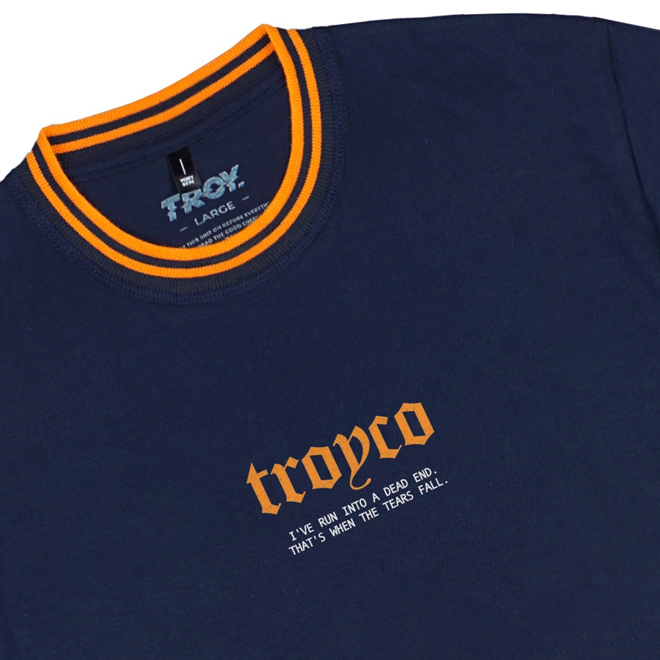 Troy Company Neck Stripe Tshirt Navy Tenebris - Kaos Lengan Pendek Kaos Navy KST 3544-2N2O