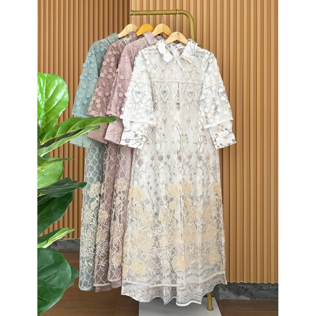 dress brokat 2in 1 /dress premium/dress formal/dress full brokat